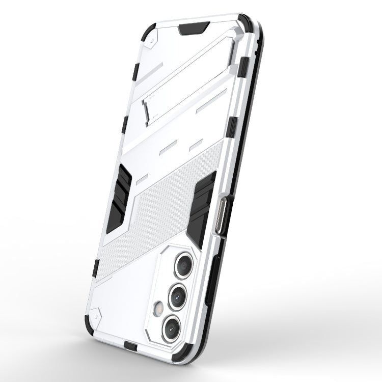 For Samsung Galaxy A25 5G Punk Armor 2 in 1 PC + TPU Shockproof Phone Case with Invisible Holder(White) - Galaxy Phone Cases by buy2fix | Online Shopping UK | buy2fix