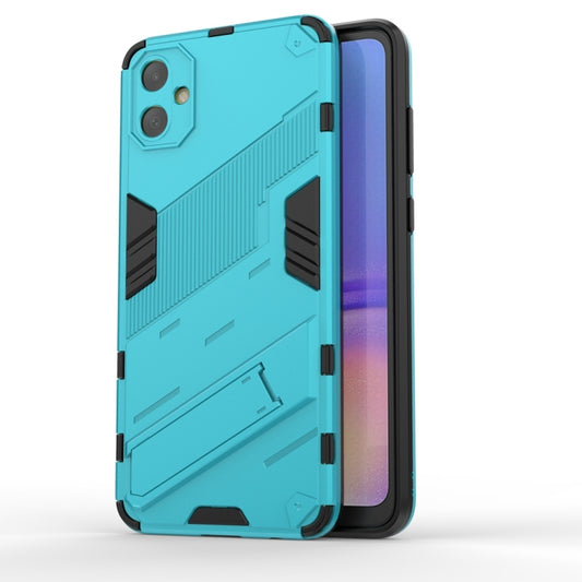 For Samsung Galaxy A05 4G Punk Armor 2 in 1 PC + TPU Shockproof Phone Case with Invisible Holder(Blue) - Galaxy Phone Cases by buy2fix | Online Shopping UK | buy2fix