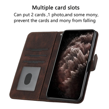 For Motorola Moto G Stylus 5G 2024 Cubic Skin Feel Flip Leather Phone Case(Brown) - Motorola Cases by buy2fix | Online Shopping UK | buy2fix