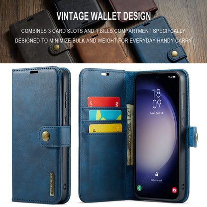 For Samsung Galaxy A55 5G DG.MING Crazy Horse Texture Detachable Magnetic Leather Case(Blue) - Galaxy Phone Cases by DG.MING | Online Shopping UK | buy2fix