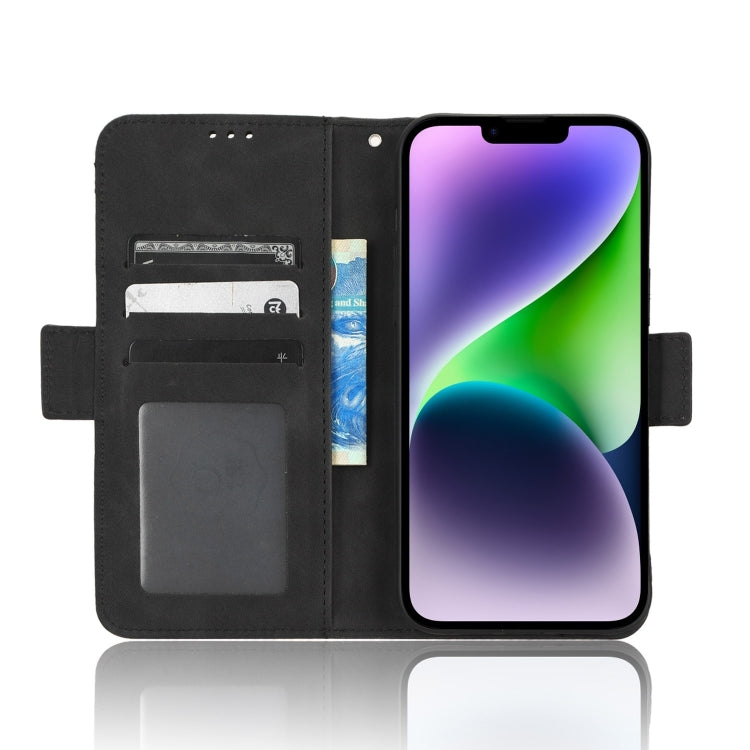 For iPhone 16 Pro Max Skin Feel Calf Texture Card Slots Leather Phone Case(Black) - iPhone 16 Pro Max Cases by buy2fix | Online Shopping UK | buy2fix