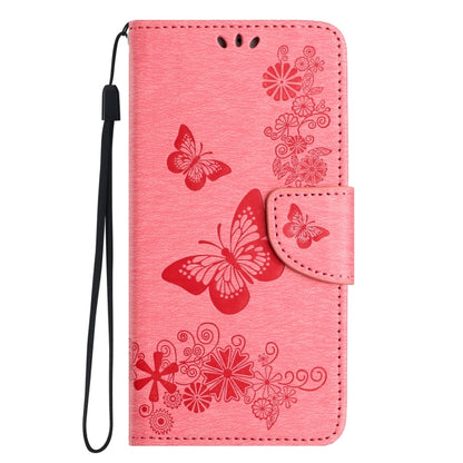 For iPhone 16 Pro Butterfly Embossed Flip Leather Phone Case(Pink) - iPhone 16 Pro Cases by buy2fix | Online Shopping UK | buy2fix