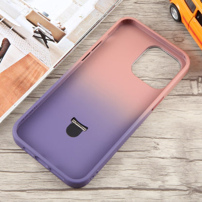 For iPhone 14 Pro Gradient MagSafe Holder Liquid TPU Hybrid PC Phone Case(Pink Purple) - iPhone 14 Pro Cases by buy2fix | Online Shopping UK | buy2fix