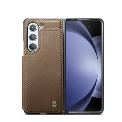 For Samsung Galaxy Z Fold5 CaseMe C22 PC+TPU Business Style RFID Anti-theft Leather Phone Case(Brown) - Galaxy Z Fold5 Cases by CaseMe | Online Shopping UK | buy2fix