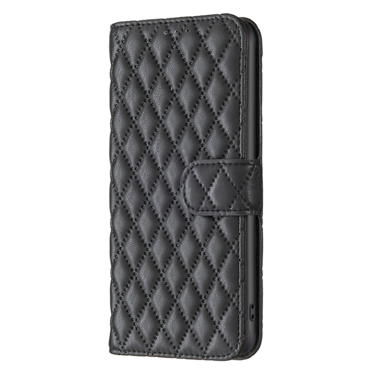 For Honor X6a Diamond Lattice Wallet Flip Leather Phone Case(Black) - Honor Cases by buy2fix | Online Shopping UK | buy2fix