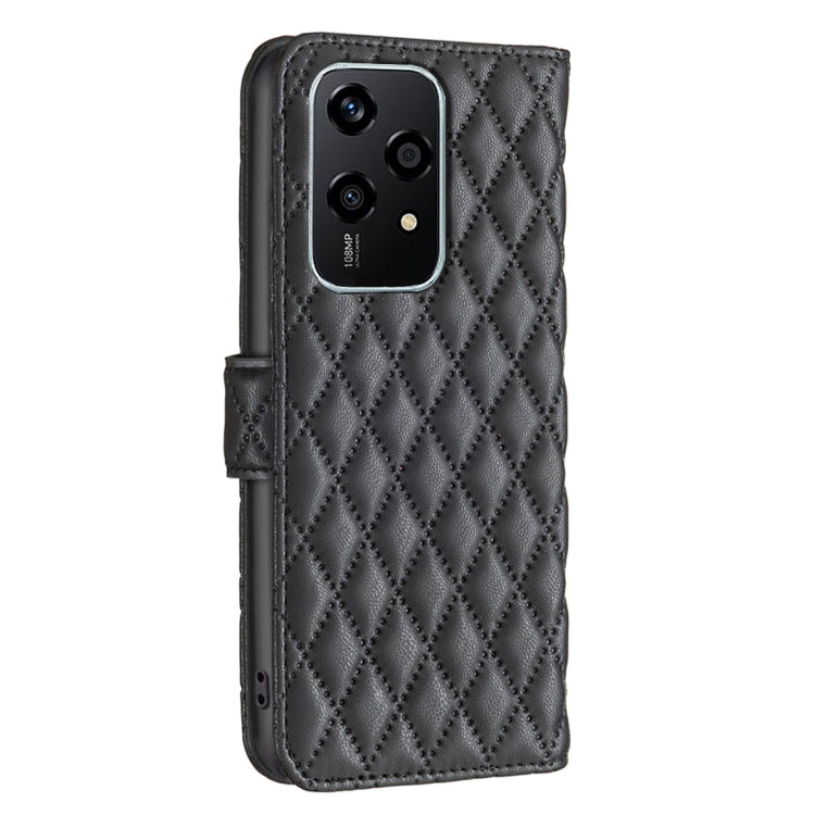 For Honor 200 Lite Global Diamond Lattice Wallet Flip Leather Phone Case(Black) - Honor Cases by buy2fix | Online Shopping UK | buy2fix