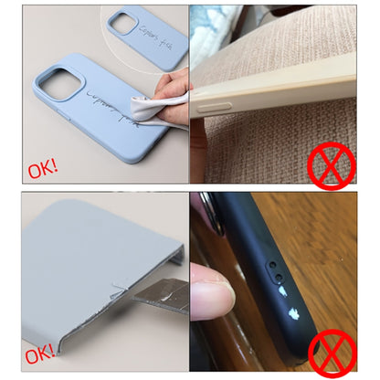 For iPhone 13 Pro Max Pure Color Liquid Silicone Fine Pore Phone Case(Grey Blue) - iPhone 13 Pro Max Cases by buy2fix | Online Shopping UK | buy2fix