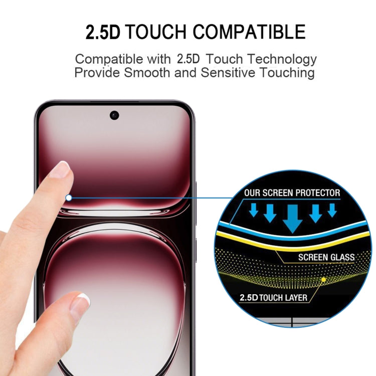 For OPPO Reno12 / Reno12 Pro China 9H HD 3D Curved Edge Tempered Glass Film(Black) - OPPO Tempered Glass by buy2fix | Online Shopping UK | buy2fix