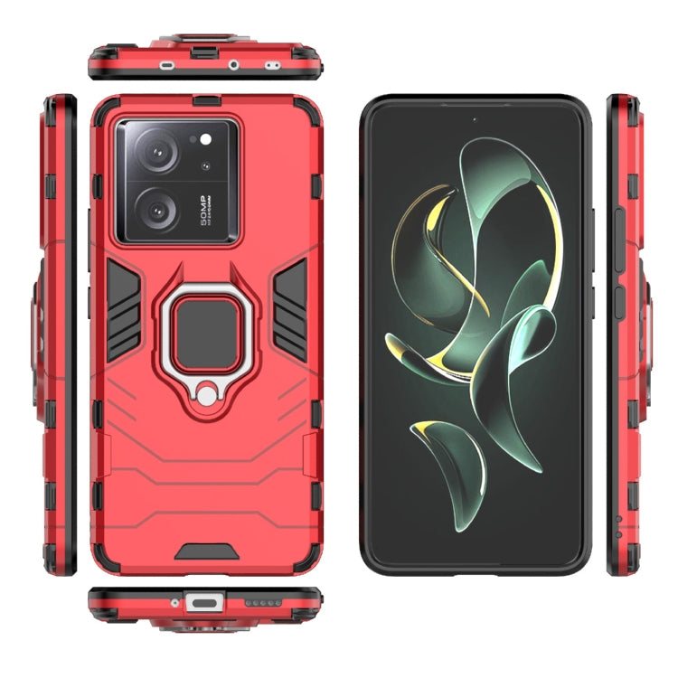 For Xiaomi Redmi K60 Ultra Shockproof PC + TPU Holder Phone Case(Red) - Redmi K60 Ultra Cases by buy2fix | Online Shopping UK | buy2fix