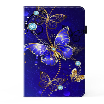 For Samsung Galaxy Tab S9+ / S9 FE+ Crystal Texture Painted Leather Tablet Case(Diamond Butterflies) - Galaxy Tab S9 FE+ by buy2fix | Online Shopping UK | buy2fix