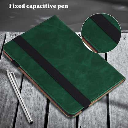 For Lenovo Tab M11 / Xiaoxin Pad 11 2024 Solid Color Stripe Embossed Leather Tablet Case(Green) - Lenovo by buy2fix | Online Shopping UK | buy2fix