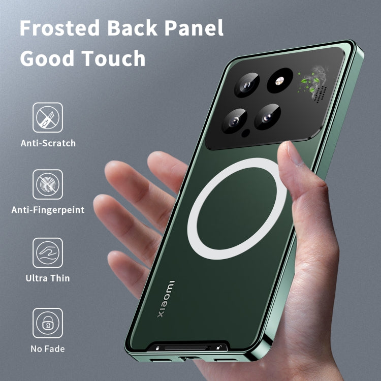 For Xiaomi 14 Aromatherapy Magnetic Metal Phone Case(Green) - 14 Cases by buy2fix | Online Shopping UK | buy2fix