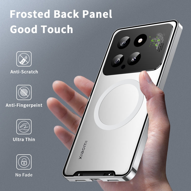 For Xiaomi 14 Aromatherapy Magnetic Metal Phone Case(Silver) - 14 Cases by buy2fix | Online Shopping UK | buy2fix