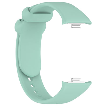 For Xiaomi Mi Band 8 Pro Solid Color Black Buckle Silicone Watch Band(Teal) - Watch Bands by buy2fix | Online Shopping UK | buy2fix