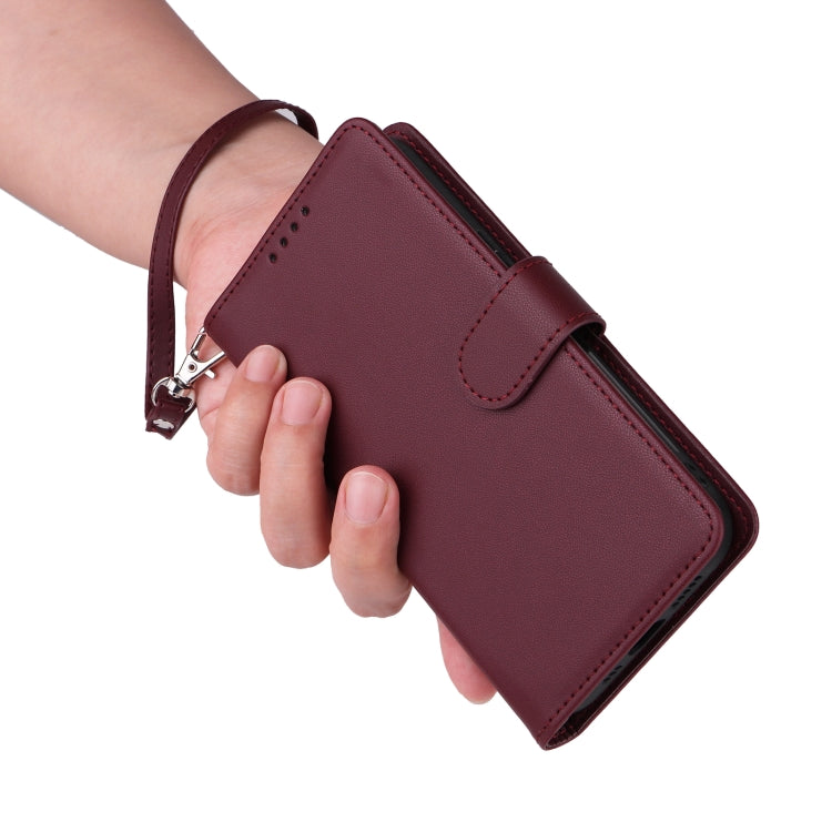 For iPhone 16 BETOPNICE BN-005 2 in 1 Detachable Imitate Genuine Leather Phone Case(Wine Red) - iPhone 16 Cases by BETOPNICE | Online Shopping UK | buy2fix