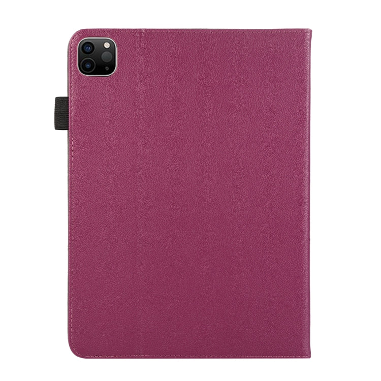 For iPad Pro 13 2024 Litchi Texture Leather Sucker Tablet Case(Purple) - iPad Pro 13 2024 Cases by buy2fix | Online Shopping UK | buy2fix