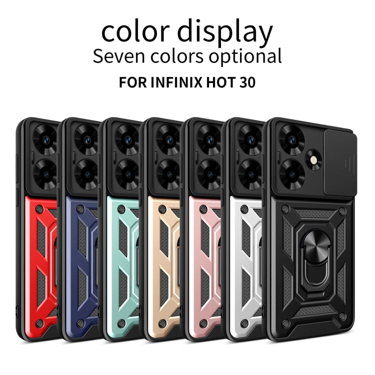 For Infinix Hot 30 Sliding Camera Cover Design TPU+PC Phone Case(Silver) - Infinix Cases by buy2fix | Online Shopping UK | buy2fix