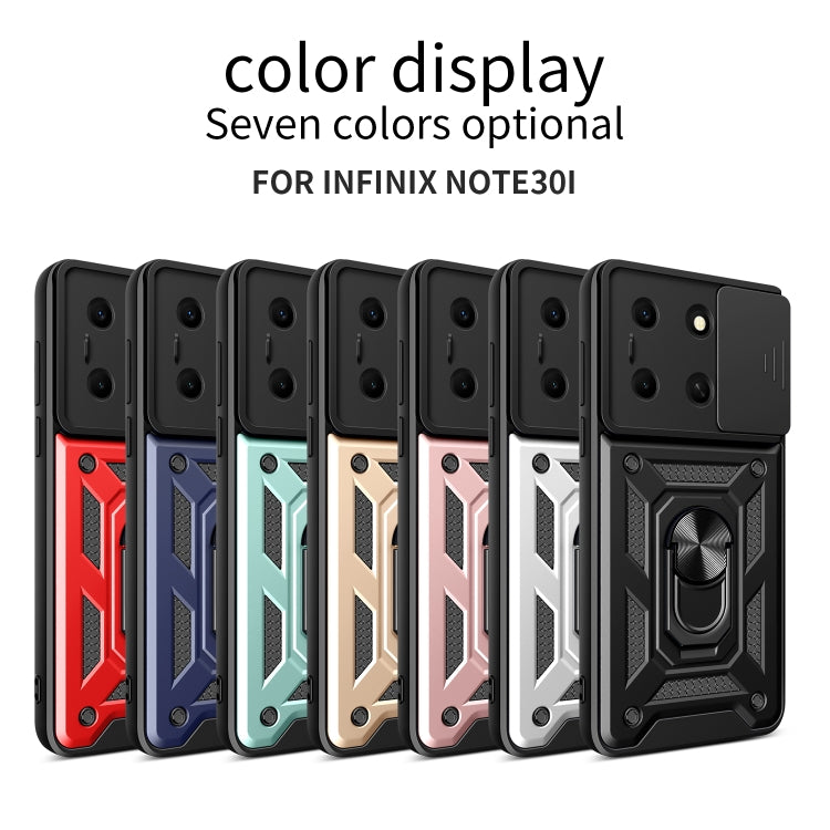 For Infinix Note 30i Sliding Camera Cover Design TPU+PC Phone Case(Gold) - Infinix Cases by buy2fix | Online Shopping UK | buy2fix