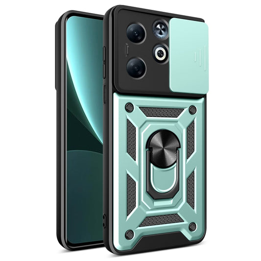 For Infinix Smart 8 Plus / 8 Pro Sliding Camera Cover Design TPU+PC Phone Case(Green) - Infinix Cases by buy2fix | Online Shopping UK | buy2fix