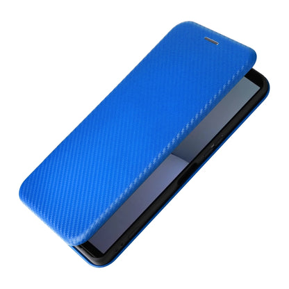 For Sony Xperia 1 VI 2024 Carbon Fiber Texture Flip Leather Phone Case(Blue) - Sony Cases by buy2fix | Online Shopping UK | buy2fix