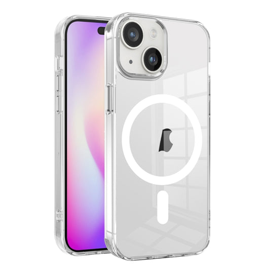 For iPhone 15 Ice Color Magnetic Series PC + Acrylic Magsafe Phone Case(Transparent) - iPhone 15 Cases by buy2fix | Online Shopping UK | buy2fix