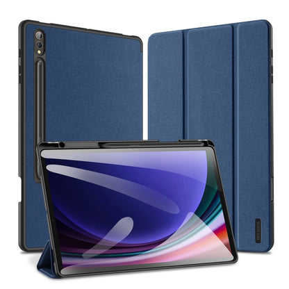 For Samsung Galaxy Tab S10+ DUX DUCIS Domo Series Magnetic Flip Leather Tablet Case(Blue) - Other Galaxy Tab PC by DUX DUCIS | Online Shopping UK | buy2fix