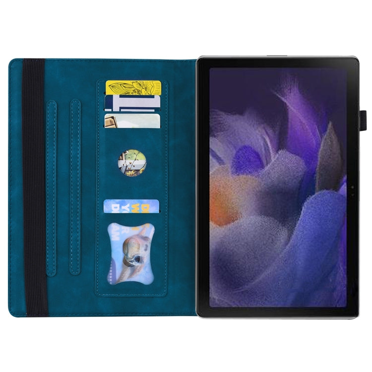 For Samsung Galaxy Tab A9 Splicing Shockproof Leather Tablet Case(Blue) - Galaxy Tab A9 by buy2fix | Online Shopping UK | buy2fix