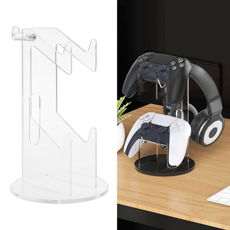 For PS4 / PS5 YX029 Headphone Gamepad Desktop Display Holder(Transparent) - Holder by buy2fix | Online Shopping UK | buy2fix