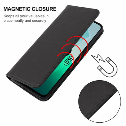 For vivo iQOO Z9 Magnetic Closure Leather Phone Case(Black) - vivo Cases by buy2fix | Online Shopping UK | buy2fix