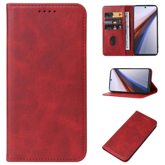 For vivo iQOO 12 Magnetic Closure Leather Phone Case(Red) - iQOO 12 Cases by buy2fix | Online Shopping UK | buy2fix