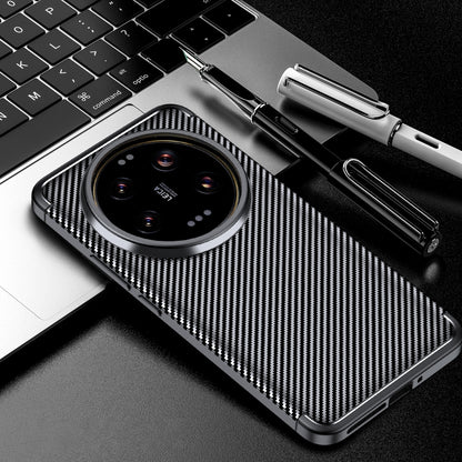 For Xiaomi 14 Ultra Carbon Fiber Texture Shockproof TPU Phone Case(Black) - 14 Ultra Cases by buy2fix | Online Shopping UK | buy2fix