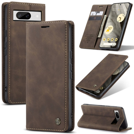 For Google Pixel 8 CaseMe 013 Multifunctional Horizontal Flip Leather Phone Case(Coffee) - Google Cases by CaseMe | Online Shopping UK | buy2fix