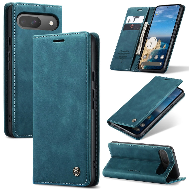 For Google Pixel 9 / 9 Pro CaseMe 013 Multifunctional Horizontal Flip Leather Phone Case(Blue) - Google Cases by CaseMe | Online Shopping UK | buy2fix