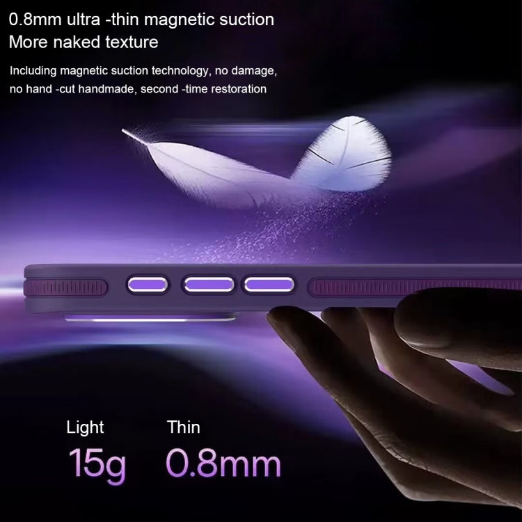 For iPhone 15 Pro Two-color Frosted MagSafe Magnetic Phone Case(Purple) - iPhone 15 Pro Cases by buy2fix | Online Shopping UK | buy2fix