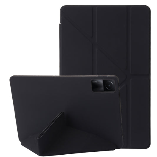 For Xiaomi Redmi Pad SE Deformation Silicone Leather Tablet Case(Black) - More Tablet Cases by buy2fix | Online Shopping UK | buy2fix