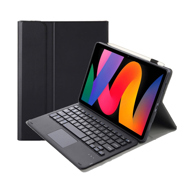 For Xiaomi Redmi Pad SE 11 inch A0N9-A Lambskin Texture Ultra-thin Detachable Bluetooth Keyboard Leather Case with Touchpad(Black) - Others Keyboard by buy2fix | Online Shopping UK | buy2fix