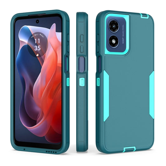 For Motorola Moto G Play 4G 2024 2 in 1 Magnetic PC + TPU Phone Case(Blue+Blue Green) - Motorola Cases by buy2fix | Online Shopping UK | buy2fix