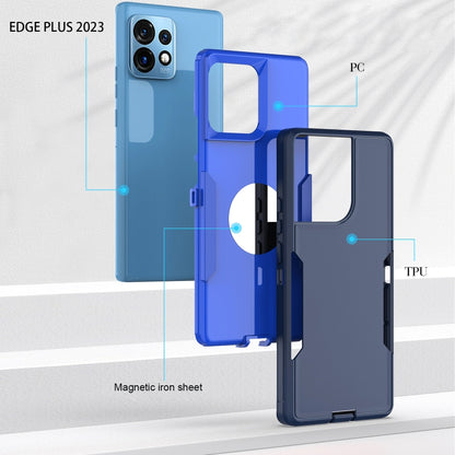 For Motorola Moto G Stylus 5G 2024 2 in 1 Magnetic PC + TPU Phone Case(Blue+Blue Green) - Motorola Cases by buy2fix | Online Shopping UK | buy2fix