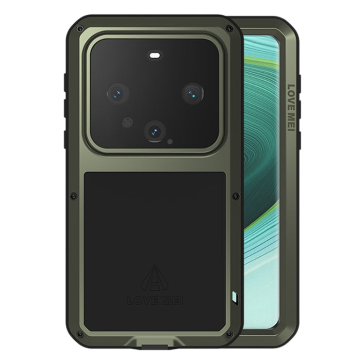 For Huawei Mate 60 Pro / 60 Pro+ LOVE MEI Metal Shockproof Life Waterproof Dustproof Phone Case(Army Green) - Huawei Cases by LOVE MEI | Online Shopping UK | buy2fix