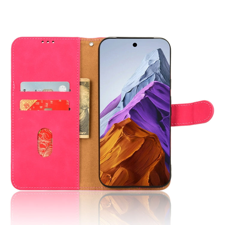 For Google Pixel 9 Pro Skin Feel Magnetic Flip Leather Phone Case(Rose Red) - Google Cases by buy2fix | Online Shopping UK | buy2fix