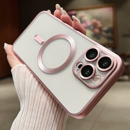 For iPhone 16 Pro MagSafe Magnetic Frosted TPU Phone Case(Pink) - iPhone 16 Pro Cases by buy2fix | Online Shopping UK | buy2fix