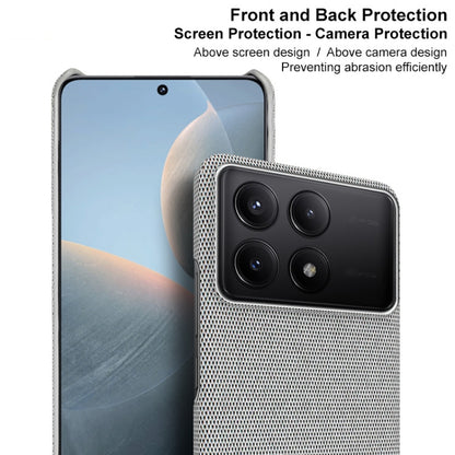 For Xiaomi Poco X6 Pro 5G/Redmi K70E 5G imak Ruiyi Series Cloth Texture PU + PC Phone Case(Black) - K70E Cases by imak | Online Shopping UK | buy2fix