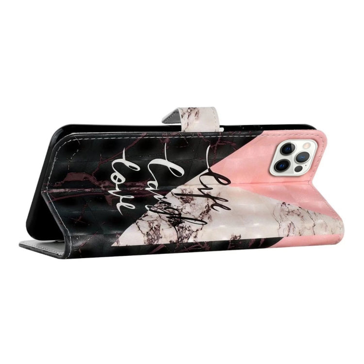 For iPhone 16 Pro Max Oil Embossed 3D Drawing Leather Phone Case(Stitching Marble) - iPhone 16 Pro Max Cases by buy2fix | Online Shopping UK | buy2fix