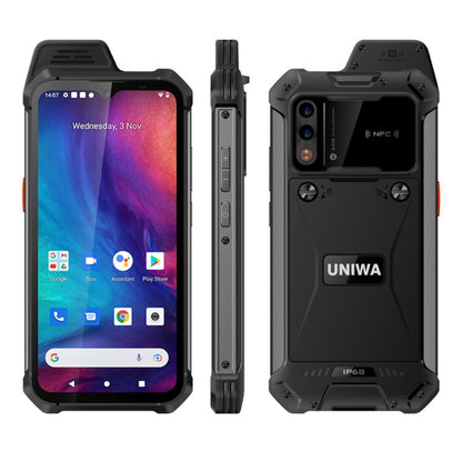 UNIWA W888 HD+ Rugged Phone, 4GB+64GB, 6.3 inch Android 11 Mediatek MT6765 Helio P35 Octa Core up to 2.3GHz, NFC, OTG, Network: 4G(Black) - UNIWA by UNIWA | Online Shopping UK | buy2fix