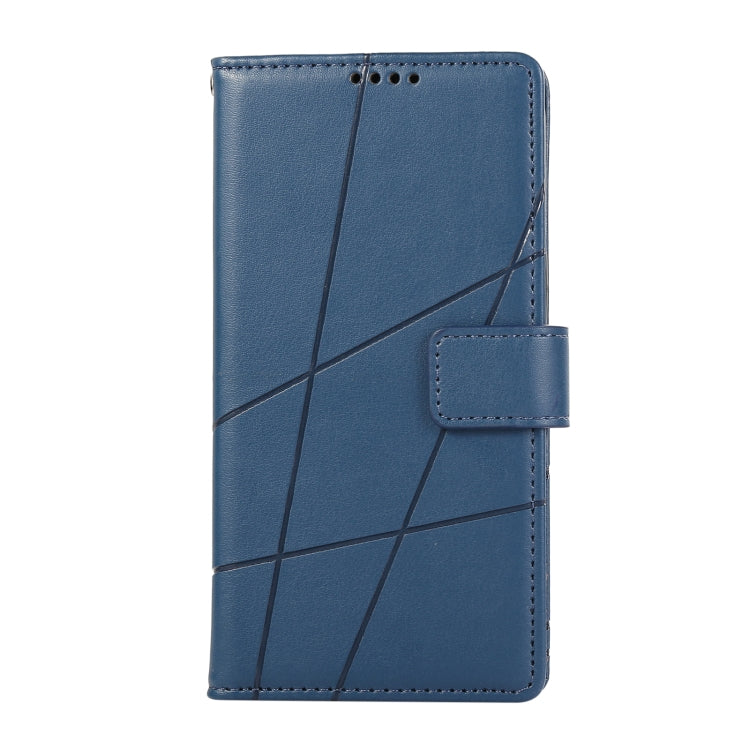 For Xiaomi Redmi Note 13 Pro+ PU Genuine Leather Texture Embossed Line Phone Case(Blue) - Note 13 Pro+ Cases by buy2fix | Online Shopping UK | buy2fix