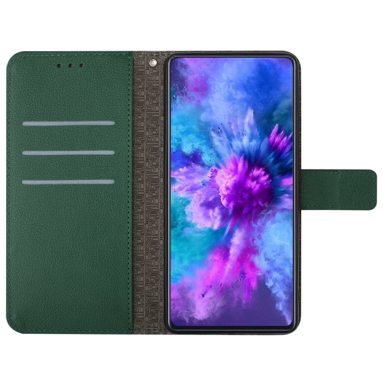 For Xiaomi Poco M5 / M4 5G Rhombic Grid Texture Leather Phone Case(Green) - Xiaomi Cases by buy2fix | Online Shopping UK | buy2fix