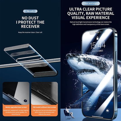 For iPhone 15 Plus 25pcs Anti-peeping Fast Attach Dust-proof Anti-static Tempered Glass Film - iPhone 15 Plus Tempered Glass by buy2fix | Online Shopping UK | buy2fix