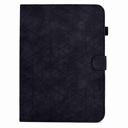 For Samsung Galaxy Tab S9 Rhombus TPU Smart Leather Tablet Case(Black) - Galaxy Tab S9 Cases by buy2fix | Online Shopping UK | buy2fix