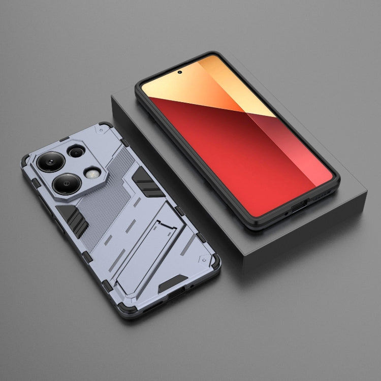 For Xiaomi Redmi Note 13 Pro 4G Global Punk Armor 2 in 1 PC + TPU Phone Case with Holder(Grey) - Note 13 Pro Cases by buy2fix | Online Shopping UK | buy2fix