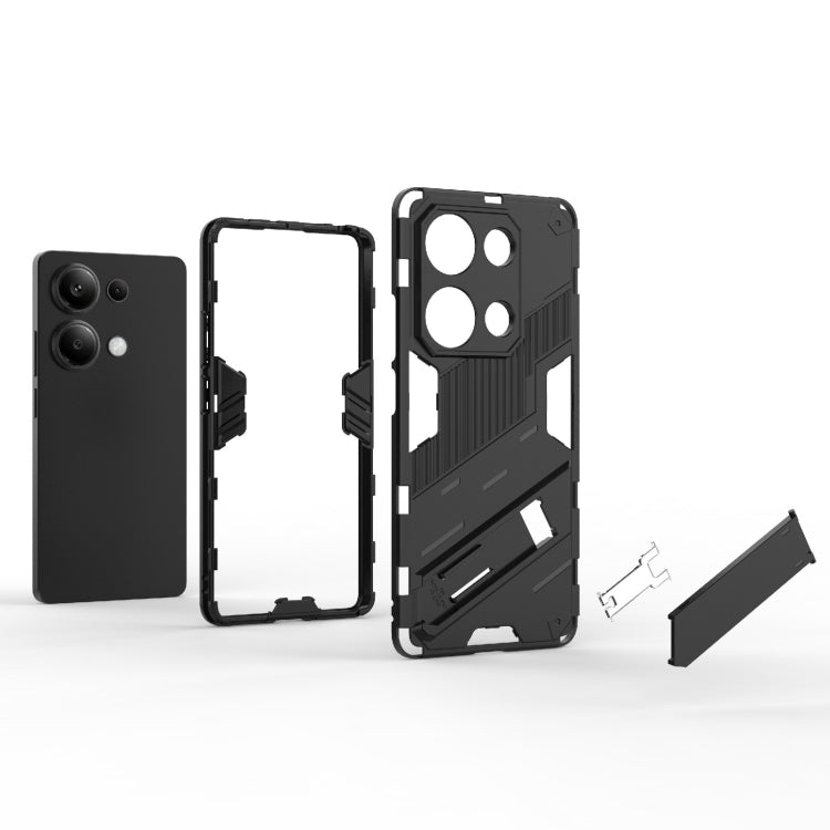 For Xiaomi Redmi Note 13 Pro 4G Global Punk Armor 2 in 1 PC + TPU Phone Case with Holder(Grey) - Note 13 Pro Cases by buy2fix | Online Shopping UK | buy2fix